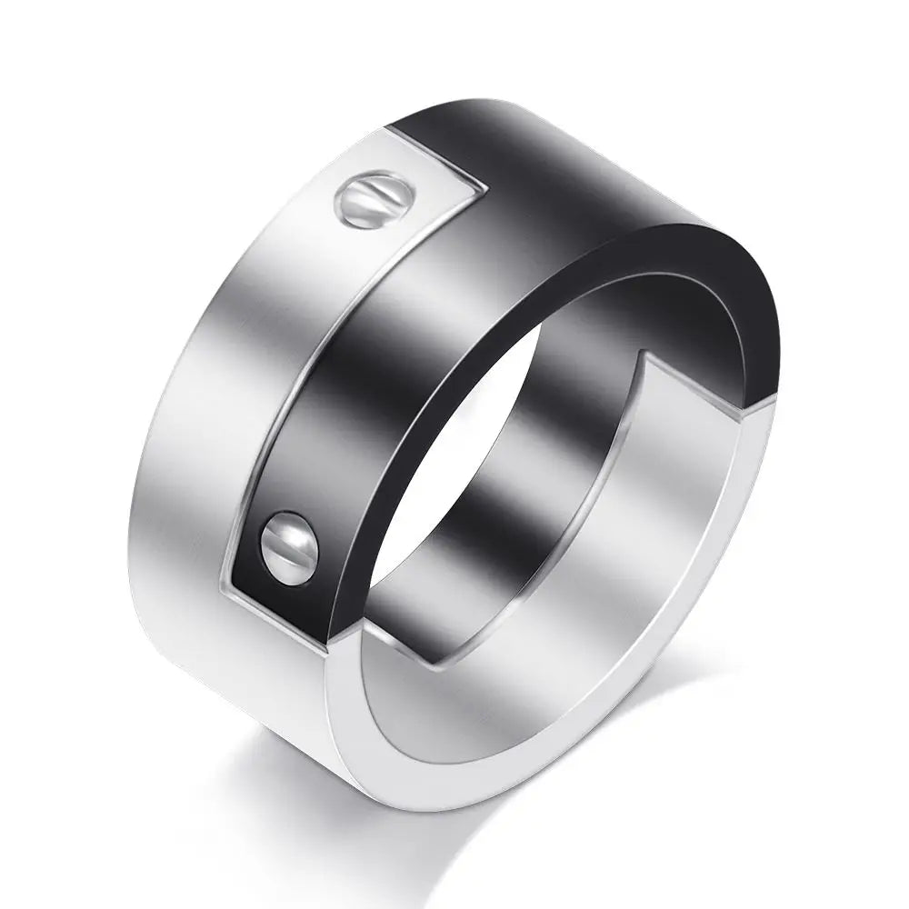 Men Stainless Steel Punk Ring Fashion Turkish Sliver Ring Designs for Men