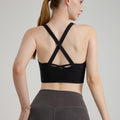 Hot Selling Cross Strap Yoga Sports Bra Top XL Fitness Vest Fixed Pad Breathable Underwear Adults Running Sportswear Spandex