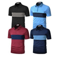 Mens Golf Polo Shirts Two Tone Design Quick Dry Short Sleeve Tshirts for Men T-shirts Henley Quick Dry Breathable Ready to Ship