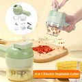 4 in 1 Portable Electric Vegetable Cutter Set Wireless Food Processor Rechargeable Chopper Machine for Pepper Garlic Onion