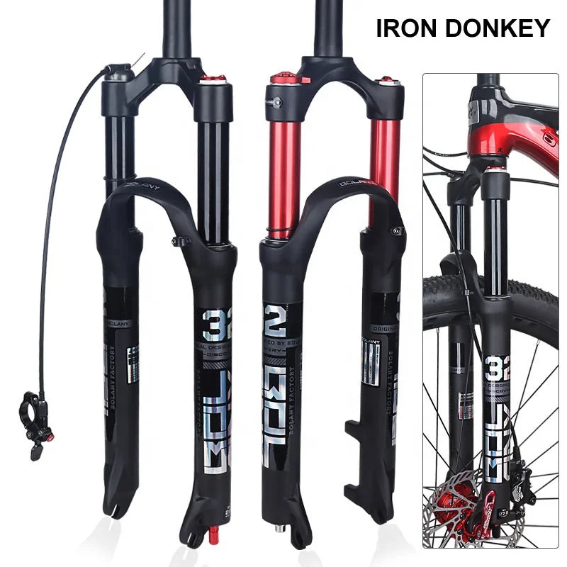 IRONDONKEY MTB Mountain Bike Fork Suspension Air 26/27.5/29er Inch Fork Bike Accessories A-Pillar Shoulder Control