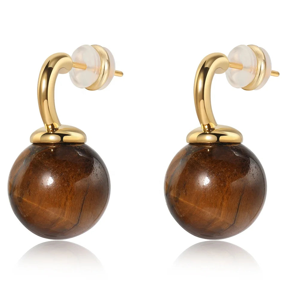 2024 New Personalized Trendy 18K Gold Plated Unisex Drop Earrings Jewelry Custom Hot Sale