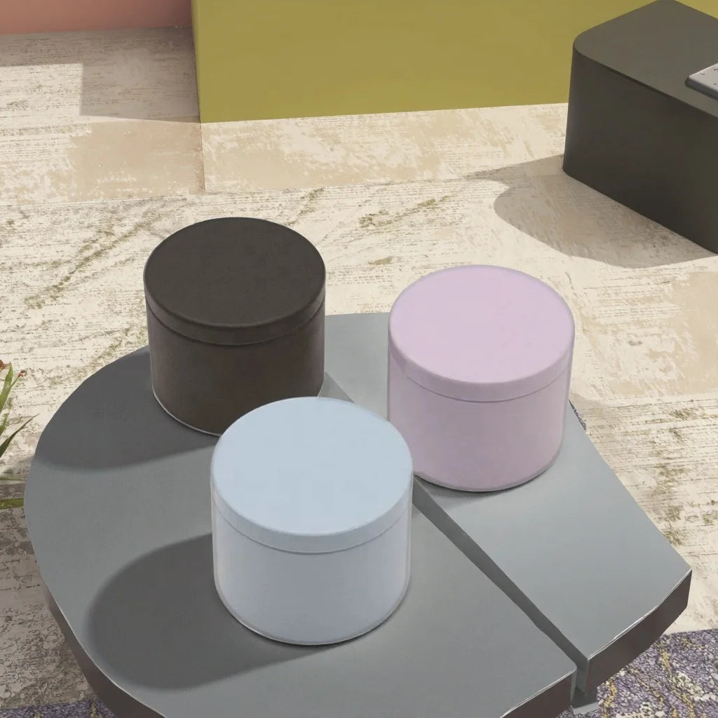 New Fine Quality Matte Black Blue Pink Color Seamless Can 4 oz Candle Tin