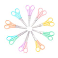 (650XY) Handmade Paper Scissors for Students Pink Purple Yellow Orange Blue Green Student Ruler for Cutting