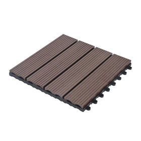 Wholesale Modern Square WPC Deck Tiles Waterproof Wood Plastic Composite Interlock Co-Extrusion for Outdoor Garden Decking