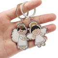 Wedding Supplies  Zinc Alloy Angel Key Pendant Lovely Creative Wedding Decoration Small Pendant Key Buckle Gift Box