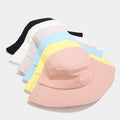 Hot Selling Korean Summer Candy Solid Color Foldable Blank Plain Sunshade Adult Cotton Fisherman Bucket Hat