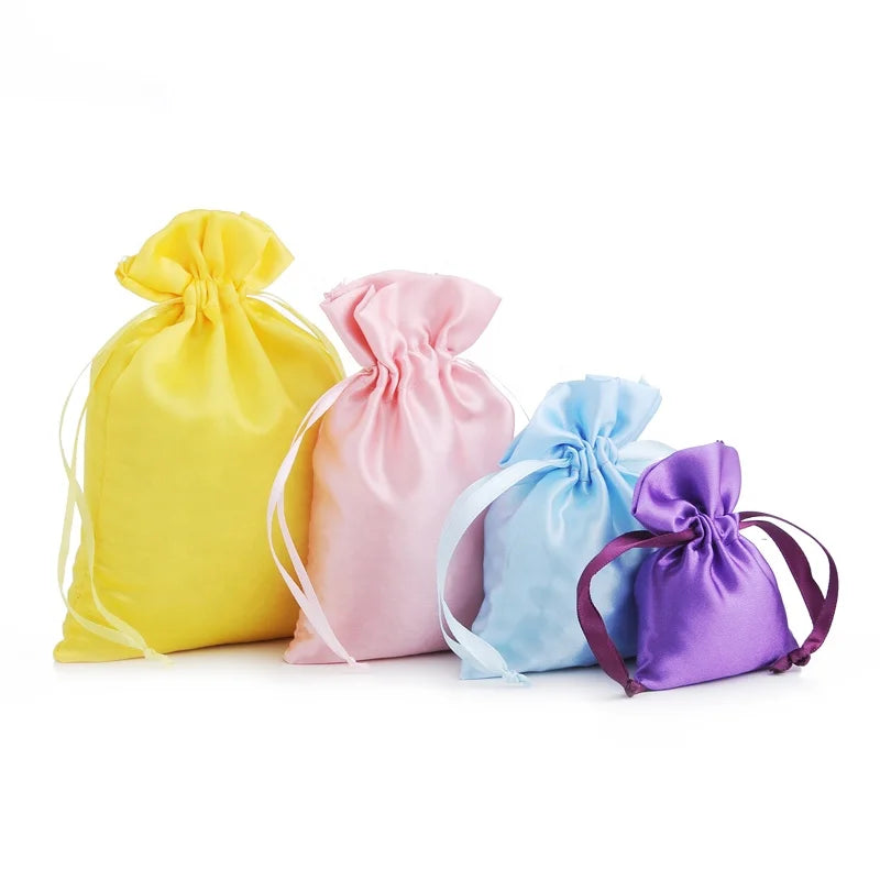 Linna 10*15cm Satin Drawstring Pouches for Wedding and Jewelry Textile Packaging Wedding Favor and Jewelry Packing Bags