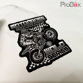 Custom Customised DTF Waterproof Zinc Adhesive Dakar Band Chrome Silver Logo UV for Tumbler Transfer Label Stickers