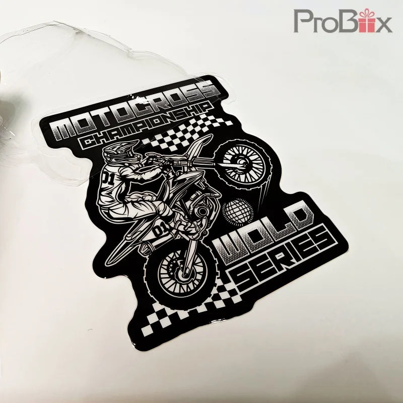 Custom Customised DTF Waterproof Zinc Adhesive Dakar Band Chrome Silver Logo UV for Tumbler Transfer Label Stickers