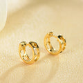 925 Sterling Silver Hoop Earrings Gold-Plated Heart-Shaped Hollow Design with Emerald for Weddings