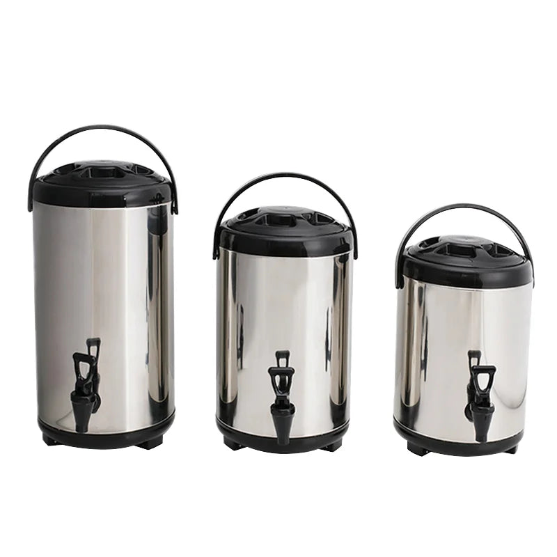 8L/10L/12L Milk Tea Stainless Steel Insulation Bucket Heat Preservation Beer Barrel Drink