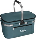 Wholesale Customized Folding Collapsible Travel Insulated Cooler Bag Picnic Basket Large Picnic Basket