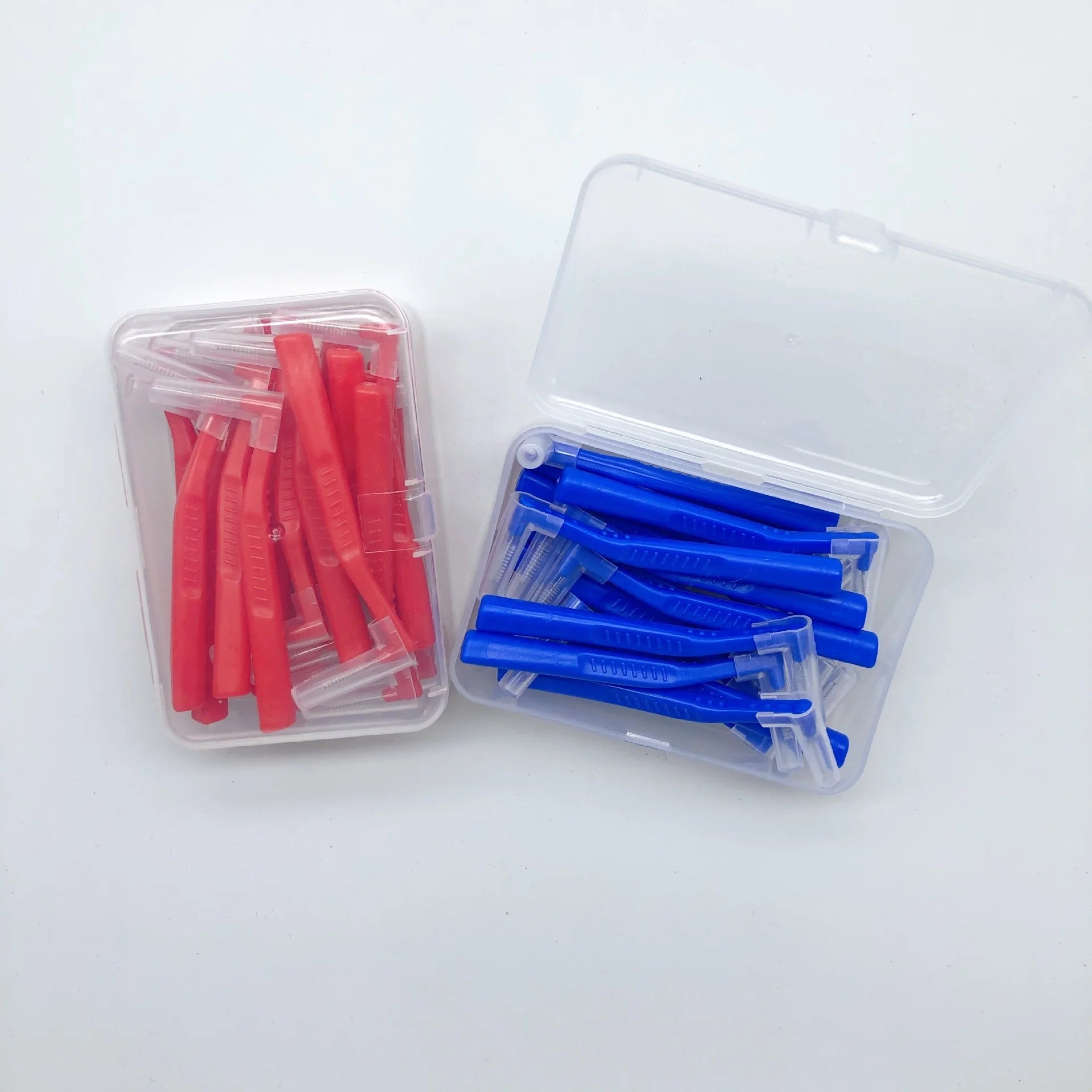 20pcs L-Style Interdental Oral Care Brushes Orthodontic Cepillo Interdental Brushes Pack With Plastic Box