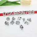 10mm Slider Number Charms for Bracelet Making Women Jewelry Crystal Figure 0-9 Pet Collar DIY Wristband Keychain Gift