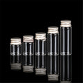 Kitchen Spice Storage Transparent Glass Jars with Aluminium Screw Cap Empty Bottles Golden Lids Glass Bottles Gift Vials Jars