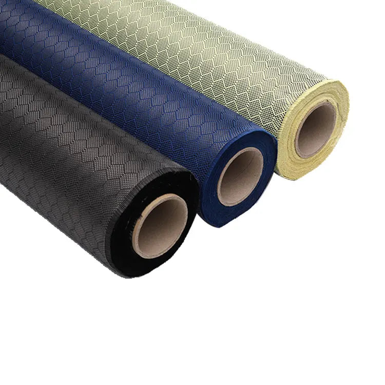 Black Hexagon Honeycomb Carbon Fiber Fabric Roll Waterproof Woven Heat-Insulation Outdoor Accessories Blanket Bag Industry Boys