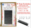 W V Y Shape Individual False Eyelashes 3D 4D 5D Clover Lashes Extension Supplies 10 Pcs Cashmere Black CC Curl