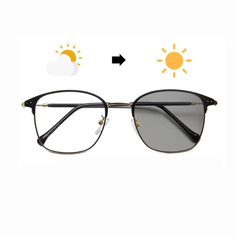 Creative Fashion Anti-blue Optical Glasses Frames Chameleon Glasses Eyewear Manufacturer Anti Blue Light Photochromic Glasses