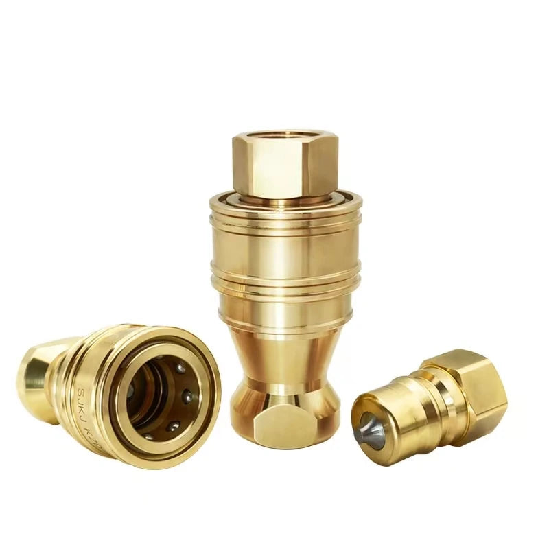 KFD Series 1/4" Quick Disconnect Brass Hydraulic Quick Connector for Carpet Wand Cleaning