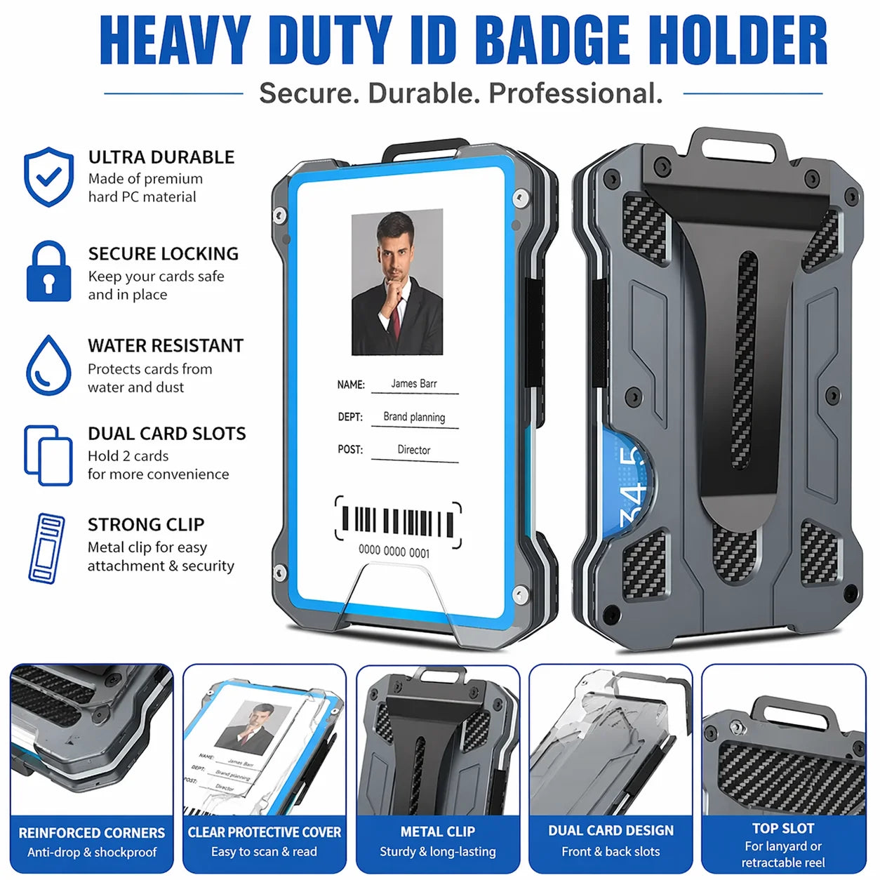 Men's New Aluminum Alloy Work Wallet with RFID Card Holder and Money Clip Air Tag Tracker Novelty Gift
