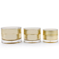 Luxury Gold Acrylic Cosmetic Eye Cream Jars with Screw Cap-5g/10g/20g/30g/50g & 1 oz Sizes