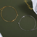 Elegant Women Jewelry 925 Sterling Silver 18k Gold Plated Cubic Zircon Bracelet