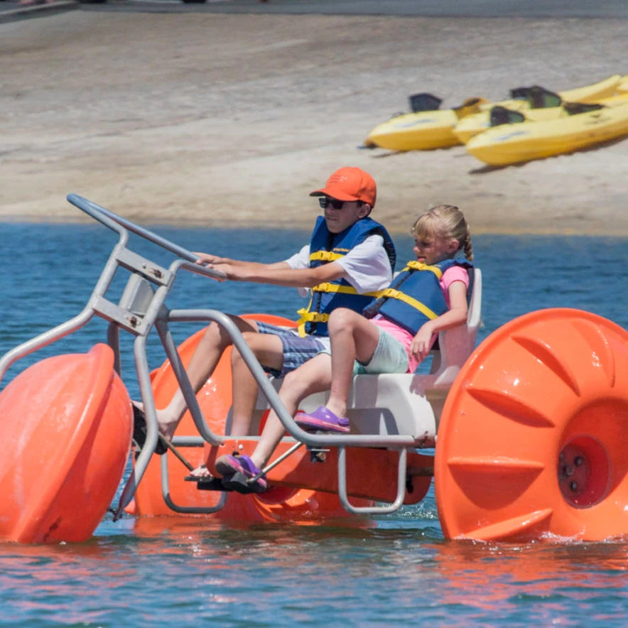 3 Big Wheels Aqua Cycle Water Trike Pedal Boat for Kids & Adults Polyethylene Material CE Certified Over 500kg Capacity