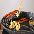 18/8 Stainless-Steel Semi-circular Oil Drain Rack for Kitchen Frying Oil Drip Filter Food Heat Insulation Rack