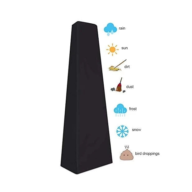 Factory Price Patio Heater Cover 87 Inch 221x53x61cm Waterproof Dustproof Outdoor Garden Pyramid Torch Heater Cover