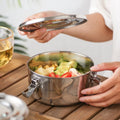 Round Benito Lunch Box Stainless Steel Bento Adult Tiffin Carrier Big Lunch Box In Steel for Food Storage for Adults or Kids