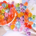 Good Quality Clear Colored Flat Back Heart Shape Candy Resin Artificial Cabochon for DIY Europe