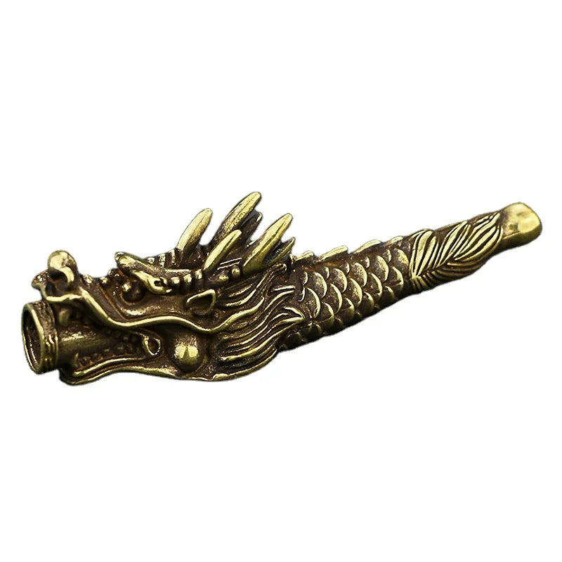 Wholesale Collection Vintage Pure Copper Leading Old Pipes Cigarette Holders Dry Tobacco Rods Antique Crafts