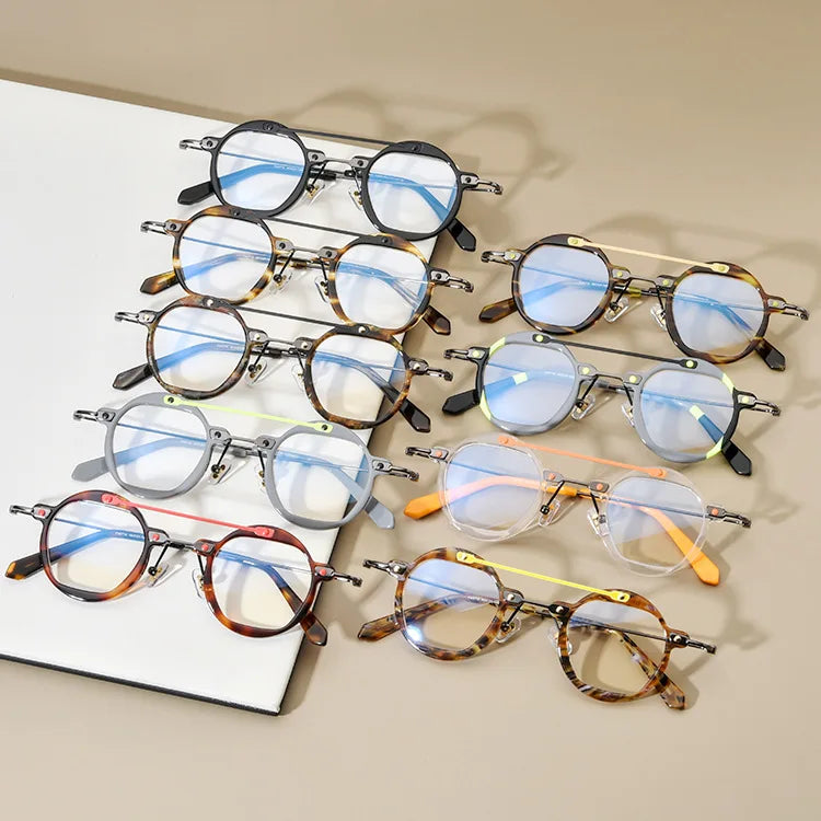 YTSBL 185712 Wholesale Fashion Acetate Round Retro Women Spectacle Frames Optical Frames 2022