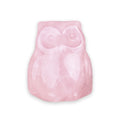 Natural Rose Quartz Crystal Owl Carving Ornaments Natural Animal Ornaments Stone Owl Decorations Healing Crystals