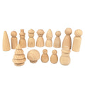 Wood Blocks Toys Mushroom Early Education Eco-friendly Handmade Folk Art Home Ornament Decorations Wooden Craft Customized Color