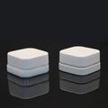5g 9g square Jar White Glass Child Resistant Cosmetic Eye Cream Container Black Jar with Childproof Lid