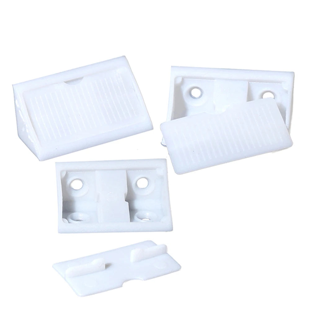 20pcs/lot Transparent Thick Plastic Nylon PVC Furniture Cabinet Corner Bracket Board Holder with 2 Holes