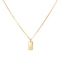 Manufacturer Wholesale A-Z Letter square Pendant 925 Sterling Silver Gold Plated Necklace