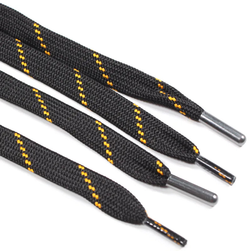 Factory Supply 8mm Metal Tips Flat Polyester Drawstring Cord Plastic End Drawcord Shoelace