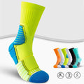 Trendy Neon Color Professional Terry Basketball Socks Men Mesh Breathable Sports Socks Athletic