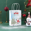 White Kraft Paper Cardboard Gift Bag with Handle Customizable Digital Printing for Personalized Shopping Bag