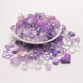 Wholesale Iris Purple Color Heart Flower Beads Acrylic Crystal Beads for Jewelry Making Necklace Accessories Materials 50g/bag