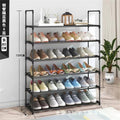 Good Quality Houseware 5-tier Shoe Rack Storage Organizer With Side Hanging Bags Schuhregal
