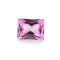 Rectangle Synthetic Corundum Stone 2# Pink Color Gems for Jewelry Making