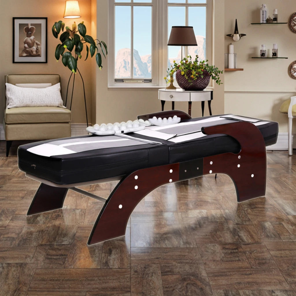 Korea Spine Care Master Thermal Electric Stone Therapy Heat Table Chiropractic Therapeutic Jade Roller Infrared Massage Bed