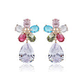 YSearring-929 xuping Jewelry Luxurious Drop Flower Multi Color Elegant Wedding Essential Crystal Earrings
