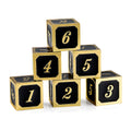 Wholesale Dnd 6 Sided Dice Set Ancient Brass Custom Square D6 Metal Dice (Black) for Board Games