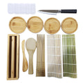 11 Pieces Non Stick Professional Sushi Making Kit Maker Set Eco-Friendly Kitchen Sushi Making Tool Kit Sushi With Plates