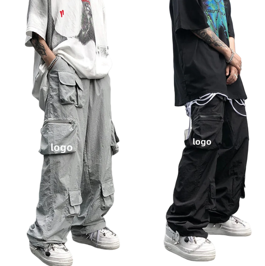 Custom OEM Manufacturer Cargo Pockets Mens Clothing Mens  Roomy Fit Cargo Pants Jeans Pants Nylon Cargo Pants for Men